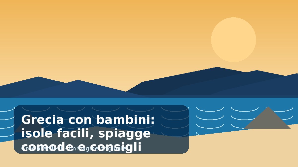 Grecia con bambini: isole facili, spiagge comode e consigli pratici