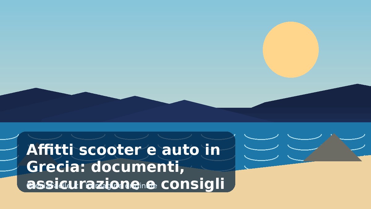 Affitti scooter e auto in Grecia: documenti, assicurazione e consigli anti-fregatura