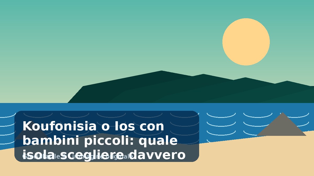 Koufonisia o Ios con bambini piccoli: quale isola scegliere davvero