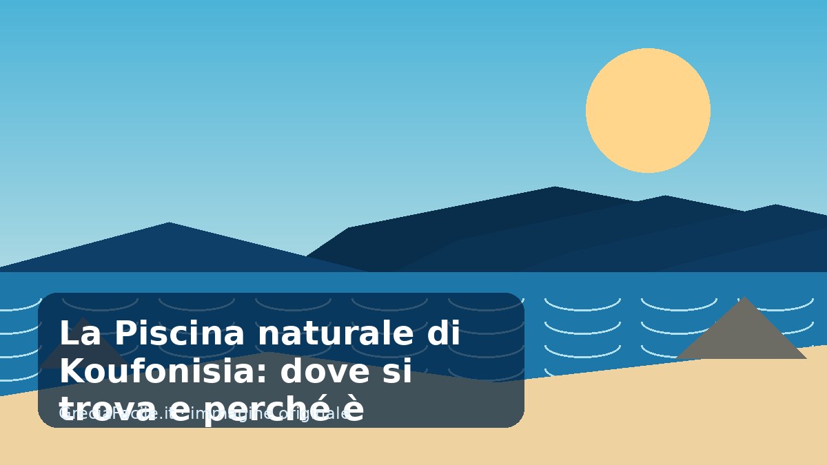 La Piscina naturale di Koufonisia: dove si trova e perché è speciale