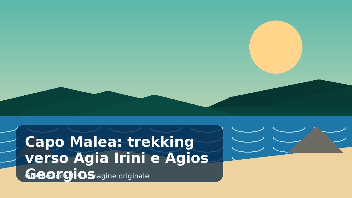 Capo Malea: trekking verso Agia Irini e Agios Georgios
