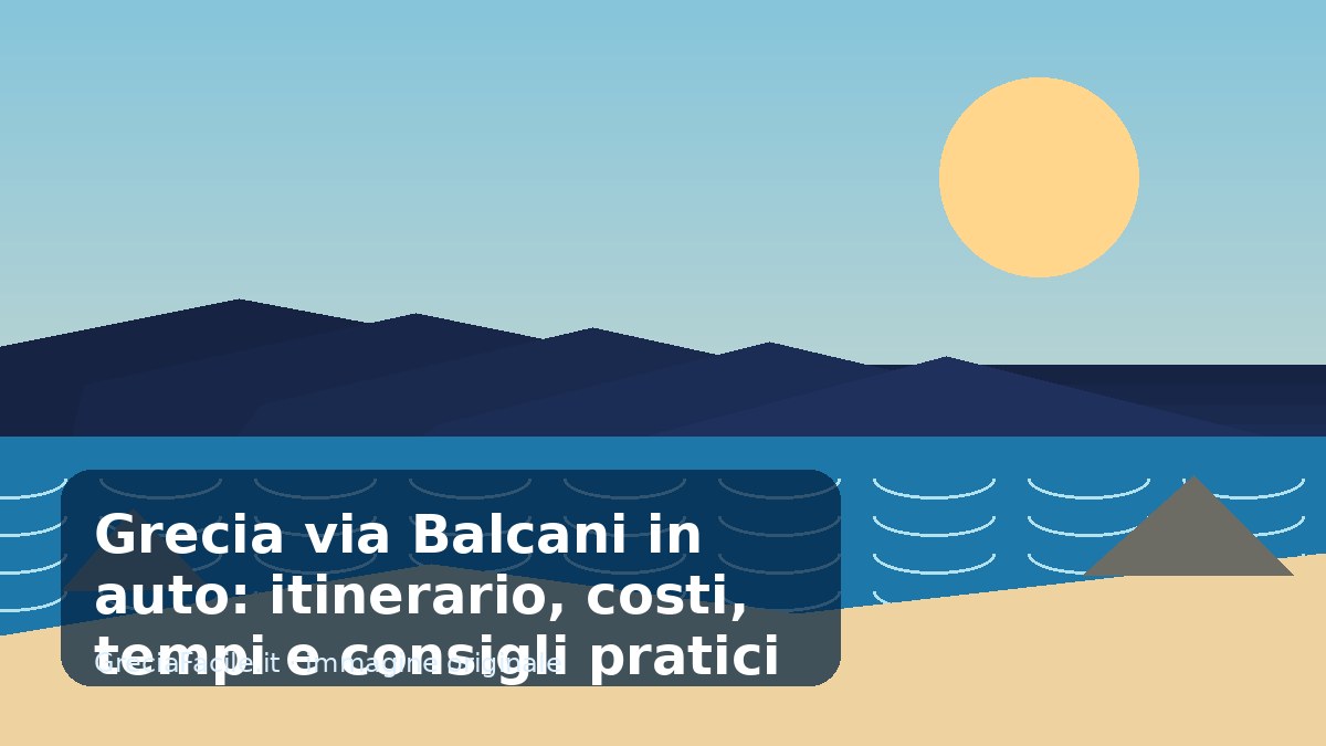 Grecia via Balcani in auto: itinerario, costi, tempi e consigli pratici