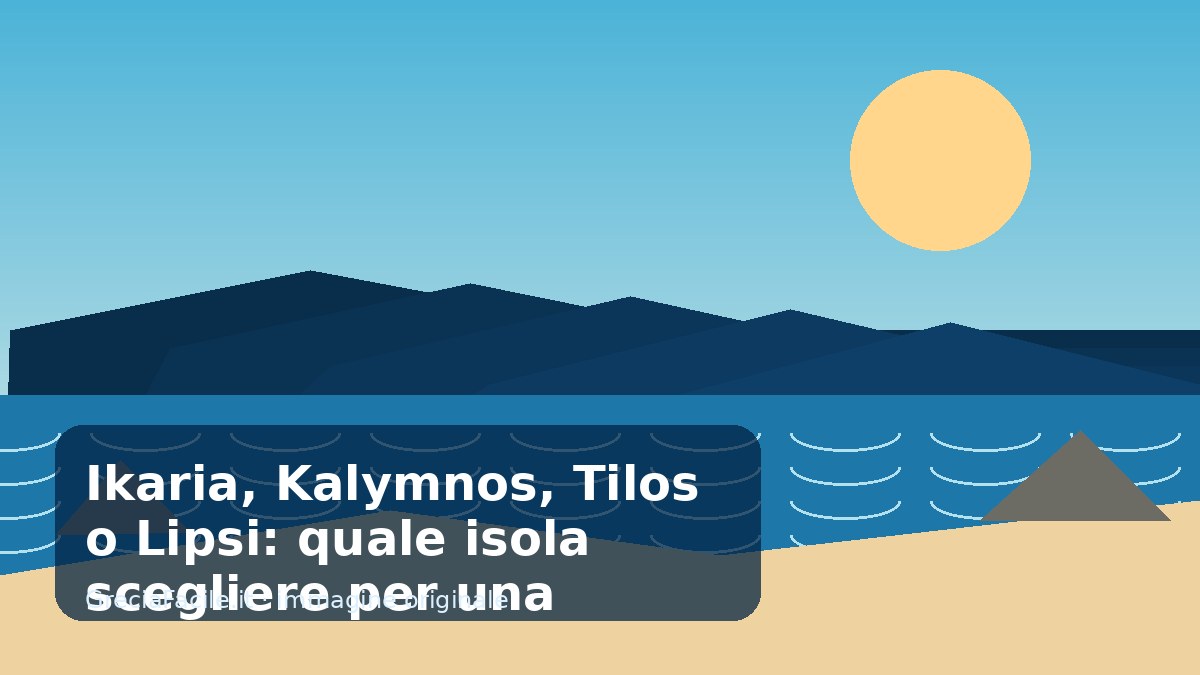 Ikaria, Kalymnos, Tilos o Lipsi: quale isola scegliere per una settimana lenta