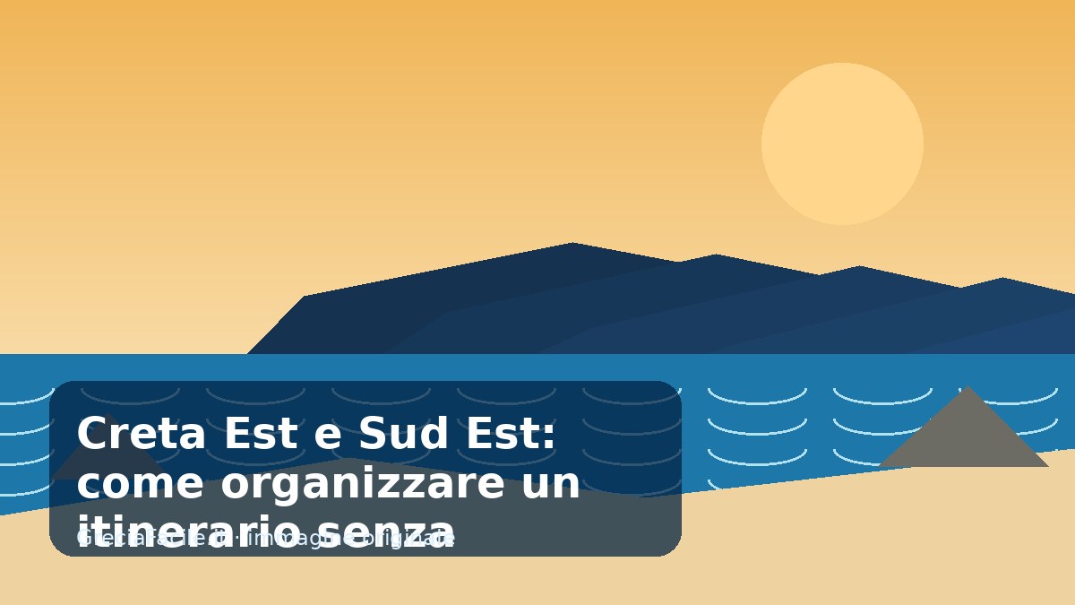Creta Est e Sud Est: come organizzare un itinerario senza sbagliare