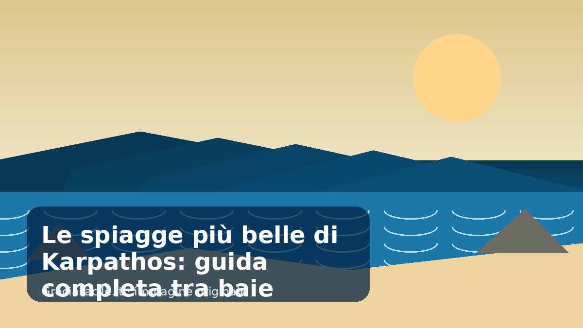 Le spiagge più belle di Karpathos: guida completa tra baie selvagge e mare turchese