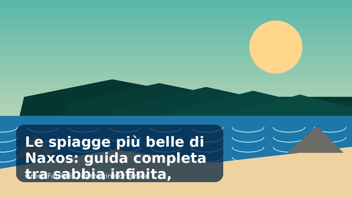 Le spiagge più belle di Naxos: guida completa tra sabbia infinita, mare turchese e baie segrete