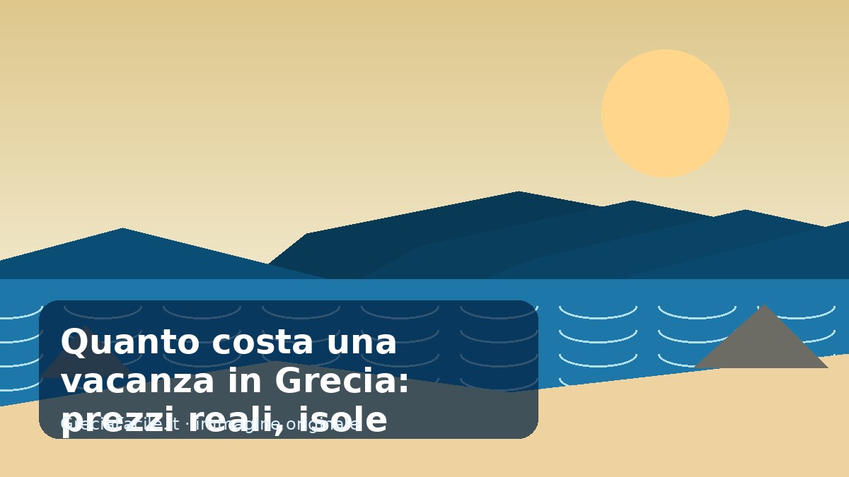Quanto costa una vacanza in Grecia: prezzi reali, isole economiche e errori da evitare